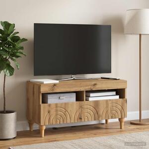LED TV szekrény ALKMAAR 81 x 35 x 43 cm Kézműves Tölgy