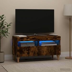 LED TV szekrény ALKMAAR 81 x 35 x 43 cm Füstös Tölgy Szerelt Fa
