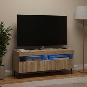 LED TV szekrény ZWOLLE 100 x 35 x 43 cm Sonoma Tölgy Szerelt Fa