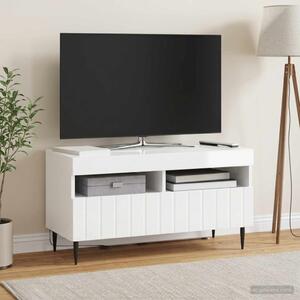 LED TV szekrény ZWOLLE 81 x 35 x 43 cm Magasfényű Fehér