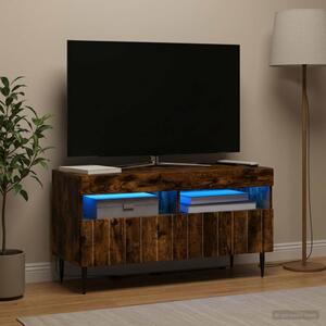LED TV szekrény ZWOLLE 81 x 35 x 43 cm Füstös Tölgy Szerelt Fa