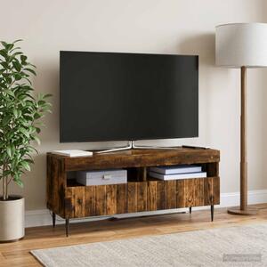 LED TV szekrény ZWOLLE 100 x 35 x 43 cm Füstös Tölgy Szerelt Fa