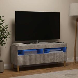LED TV szekrény ARNHEM 100 x 35 x 43 cm Betonszürke Szerelt Fa