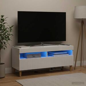 LED TV szekrény ARNHEM 100 x 35 x 43 cm Magasfényű Fehér