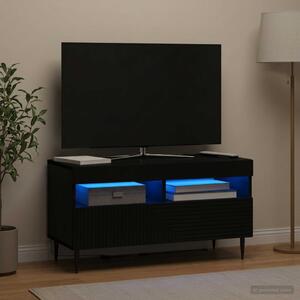 LED TV szekrény HAARLEM 81 x 35 x 43 cm Fekete Szerelt Fa