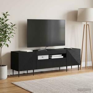 LED TV szekrény HAARLEM 153 x 35 x 43 cm Fekete Szerelt Fa