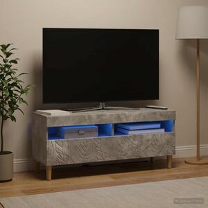 LED TV szekrény Betonszürke Szerelt Fa