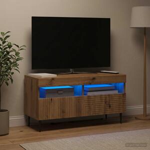 LED TV szekrény HAARLEM 81 x 35 x 43 cm Kézműves Tölgy