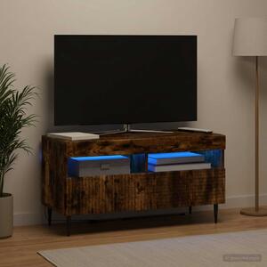 LED TV szekrény HAARLEM 81 x 35 x 43 cm Füstös Tölgy Szerelt Fa
