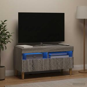 LED TV szekrény Szürke Sonoma Szerelt Fa