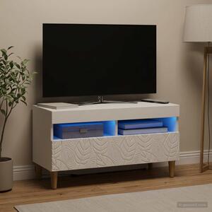 LED TV szekrény Fehér Szerelt Fa