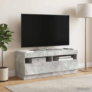 LED TV szekrény Betonszürke Szerelt Fa