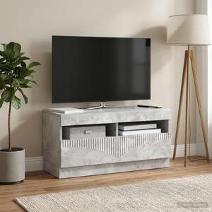 LED TV szekrény Betonszürke Szerelt Fa