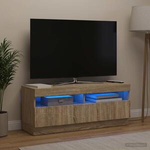 LED TV szekrény Sonoma Tölgy Szerelt Fa