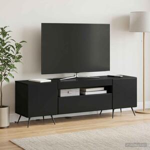 LED TV szekrény Fekete Szerelt Fa