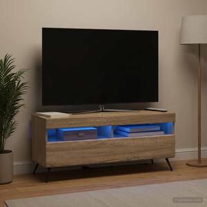 LED TV szekrény Sonoma Tölgy Szerelt Fa