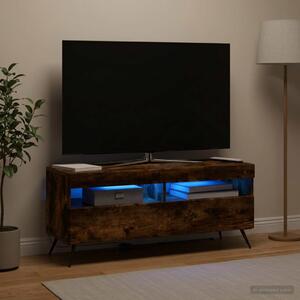 LED TV szekrény Füstös Tölgy Szerelt Fa