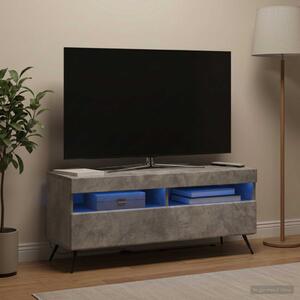 LED TV szekrény Betonszürke Szerelt Fa