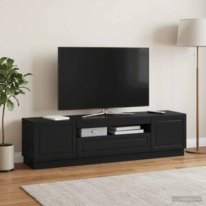 LED TV szekrény Fekete Szerelt Fa