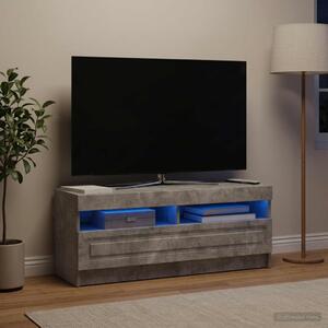 LED TV szekrény Betonszürke Szerelt Fa