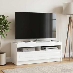 LED TV szekrény Magasfényű Fehér Szerelt Fa