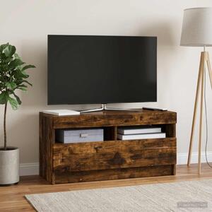 LED TV szekrény Füstös Tölgy Szerelt Fa