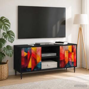 TV szekrény HEESCH 102 x 33 x 51 cm Fekete Tölgy Szerelt Fa