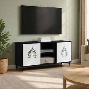 TV szekrény HANAU 102 x 33 x 51 cm Fekete Tölgy Szerelt Fa