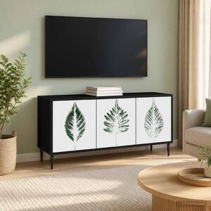 TV szekrény HANAU 102 x 33 x 51 cm Fekete Tölgy Szerelt Fa