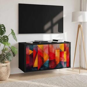 Falsítható TV Szekrény HEESCH 69 x 33 x 40 cm Fekete Tölgy