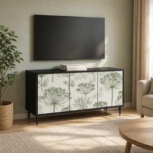 TV szekrény GOTHA 102 x 33 x 51 cm Fekete Tölgy Szerelt Fa