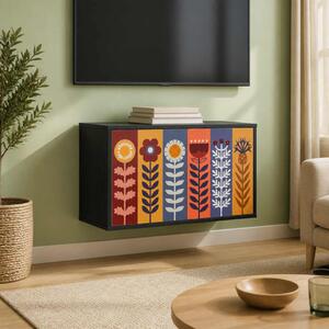 Falsítható TV Szekrény ESSEN 69 x 33 x 40 cm Fekete Tölgy