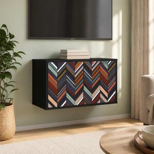 Falsítható TV Szekrény OMMEN 69 x 33 x 40 cm Fekete Tölgy