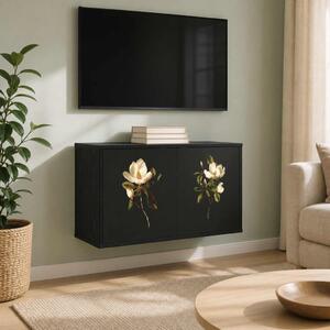 Falsítható TV Szekrény BREMEN 69 x 33 x 40 cm Fekete Tölgy