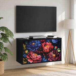 Falsítható TV Szekrény KIEL 69 x 33 x 40 cm Fekete Tölgy