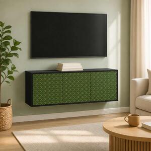 Falsítható TV Szekrény GELEEN 102 x 33 x 40 cm Fekete Tölgy