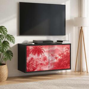 Falsítható TV Szekrény AACHEN 69 x 33 x 40 cm Fekete Tölgy