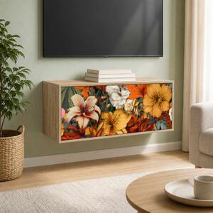 Falsítható TV Szekrény GENNEP 102 x 33 x 40 cm Sonoma Tölgy
