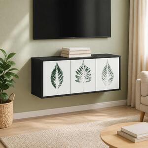 Falsítható TV Szekrény HANAU 102 x 33 x 40 cm Fekete Tölgy
