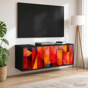 Falsítható TV Szekrény HEESCH 102 x 33 x 40 cm Fekete Tölgy