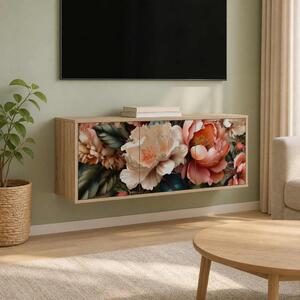 Falsítható TV Szekrény BORNE 102 x 33 x 40 cm Sonoma Tölgy