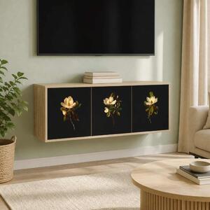 Falsítható TV Szekrény BREMEN 102 x 33 x 40 cm Sonoma Tölgy