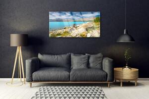 Fali üvegkép Sea Rock Landscape