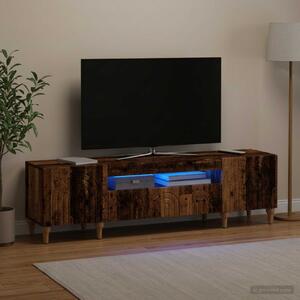 LED TV szekrény ALKMAAR 153 x 35 x 43 cm Antik Fa Szerelt Fa