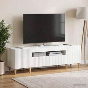 LED TV szekrény ARNHEM 153 x 35 x 43 cm Magasfényű Fehér