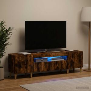 LED TV szekrény ARNHEM 153 x 35 x 43 cm Füstös Tölgy Szerelt Fa