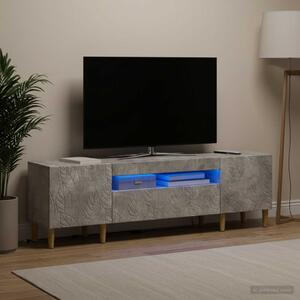 LED TV szekrény DELFT 153 x 35 x 43 cm Betonszürke Szerelt Fa