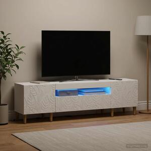 LED TV szekrény DELFT 153 x 35 x 43 cm Fehér Szerelt Fa