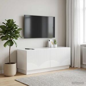 TV szekrény Magasfényű Fehér Szerelt Fa