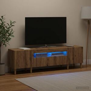 LED TV szekrény DELFT 153 x 35 x 43 cm Kézműves Tölgy